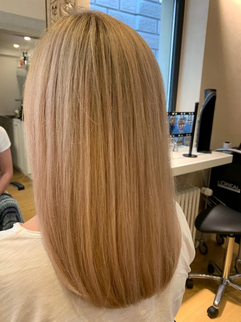 Haar nach der Verwandlung im Salon
